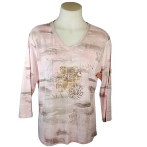 Cherokee Pink Top Sz XL